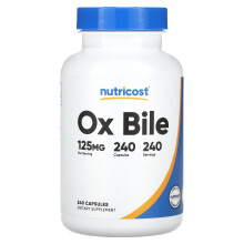 Nutricost, Ox Galm, 125 mg, 240 Capsules