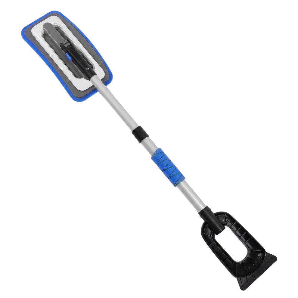 Aluminum Alloy Snow Broom Ice Scraper With Ergonomic Handle - Blue 8781384727371