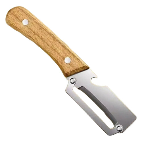 Gemüseschäler mit Holzgriff, Edelstahl, 19 cm 1