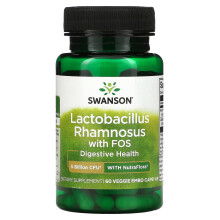 Swanson, Lactobacillus Rhamnosus Met FOS, 5 Miljard CFU, 60 Vegetarische Capsules