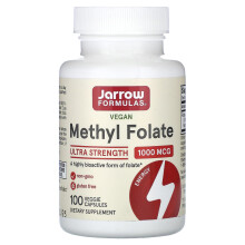 Jarrow Formulas Methyl Folate 1000mcg Veggie Capsules - 100 Count