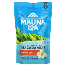 Mauna Loa, Szárított Macadámia, Hawaii-i Tengeri Só, 4 oz (113 g)