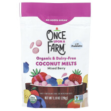 Once Upon A Farm, Melados de Coco Orgânicos, Criança, Frutas Vermelhas, 1 oz (28 g)
