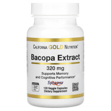 California Gold Nutrition, Bacopa-Extract, 320 mg, 120 Veggie Capsules