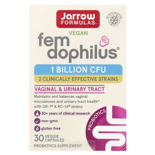 Jarrow Formulas, Βεγάνιο Φεμ Ντοφίλους, 1 Δισεκατομμύριο CFU, 30 Βεγέτινα Φιαλίδια
