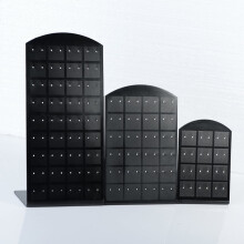 L-Shaped Earring Display Rack, 12-Hole, Black