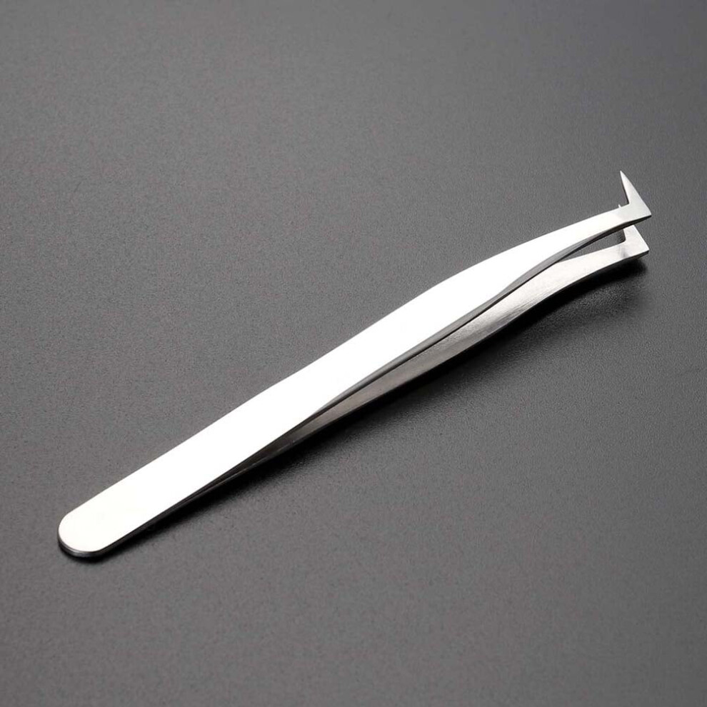 Silver 2Pcs Grafting Eyelashes Tweezer Eyelashes Extension Tweezer Fake Eyelashes Tweezer Makeup Tools