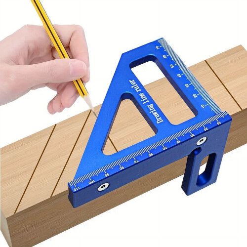 45/90 Aluminum Alloy Carpenter Square – Precision Woodworking Angle Ruler Tool. 1