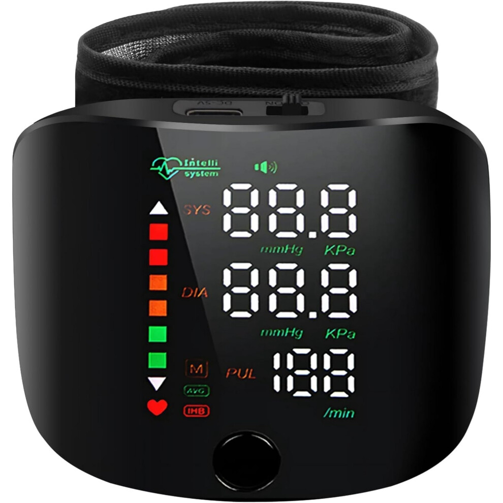 Blood Pressure Monitor Digital Rechargeable Wrist Cuff 2