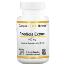 California Gold Nutrition, Rhodiola-ekstrakt, 500 mg, 60 Veggie kapsler