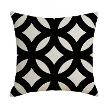 Zwart-witte buitenkussens, decoratieve sierkussens, zwart-wit waterdichte knuffelkussens, kussens met een stijlvol design en zandkleurig patroon.