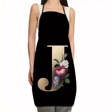 Grembiule personalizzato, grembiule con iniziale, grembiule da cucina da donna con tasche per cucinare e preparare dolci, regalo per la festa della