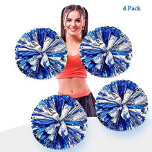 4 pon pon metallici da cheerleader da 6 pollici