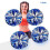 Conjunto de 4 pompons metálicos de 15 cm (6 polegadas) 1