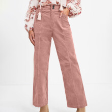 lulshou Pantaloni da donna casual invernali da donna, gamba dritta, vita elasticizzata, velluto a coste, con tasche, pantaloni da lavoro