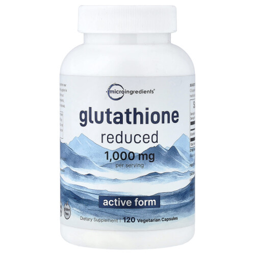 Micro Ingredients, Glutatione ridotto, 120 Capsule vegetali (500 mg per Capsula)