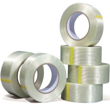6-pakning monofilament stroppebånd, 5 cm 150 m, glassfiberforsterket, klar, kraftig, 14,5 mm, slitesterk