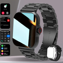 Smartwatch für Herren – Touchscreen, Anruf-/Nachrichtenfunktion, USB-Ladefunktion, Outdoor-Sport – Kompatibel mit Android und iPhone