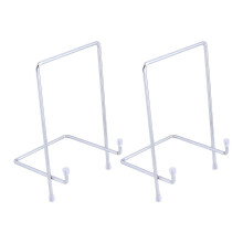 2pcs Photo Frame Brackets Picture Frame Rack Desktop Photo Holder Metal Display Stand for Home Shop Silver