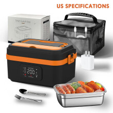 Boîte à lunch électrique sans fil pour adultes, chauffe-repas rechargeable grande capacité pour le bureau, les voyages et les activités de plein