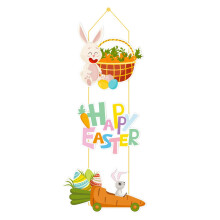 Décorations de Pâques pour la maison, décoration de fête de Pâques, suspension de porte, lapin de Pâques, œuf, poule, pendentif.
