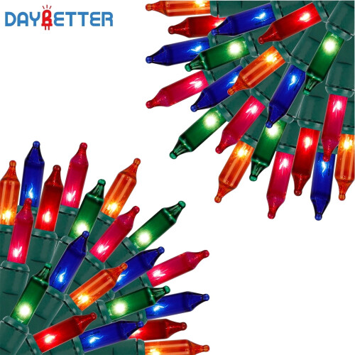 Multi Color Christmas Tree Lights, 32.8ft 100Count Mini String Lights for Party Yard Decorations