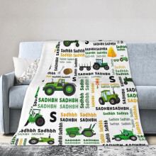 Couverture camion tracteur pour enfants et adultes – Plaid en polaire douce et moelleuse, 127 x 102 cm, décoration confortable pour chambre/salon