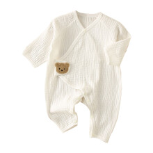 Combinaison bébé fille 6-9 mois, en coton fin, manches longues, lacets, blanc, taille 80 (en liquidation)