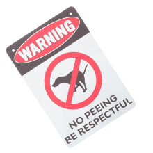 Skilt for tisseforbud for hund Hageskilt Advarselsskilt for tisseforbud for hund Vær respektfull Skilt