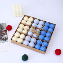 36pcs 1.18" Christmas Ornaments – Colorful DIY Tree Decor, Soft Lightweight Indoor/Outdoor Hanging Decor (Blue Theme)