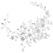Bruidshaarband, haaraccessoire, handgemaakt, elastisch, voor bruid, gala, jubileum, 1 stuk