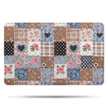 Tapis de bain fleuri Pioneer Flower, tapis antidérapant en microfibre avec envers en caoutchouc, doux, 51 x 81 cm, pour baignoire/douche.