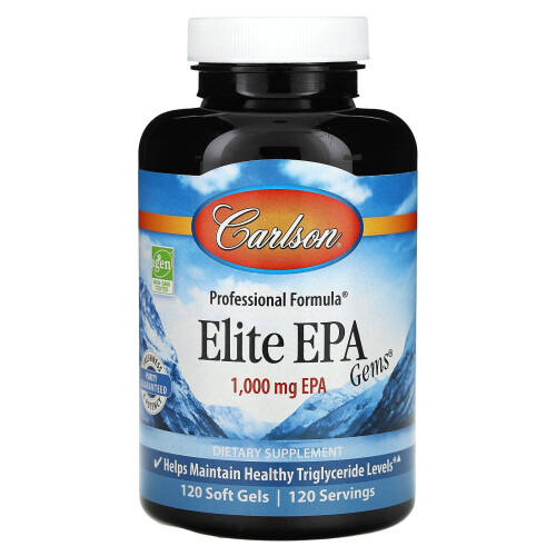 Carlson, Elite EPA Γεμίδια, 1,000 mg, 120 Μягκές Γεμίδια