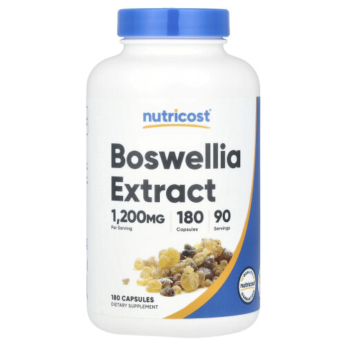 Nutricost, Βοσβελία Εξόχωμα, 180 Κάψουλες (600 mg ανά Κάψουλα)