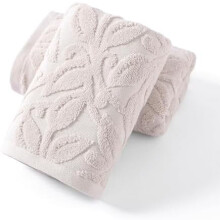 2er-Set Handtücher mit geprägtem Blumenmuster, 33 x 74 cm, 100 % Baumwolle