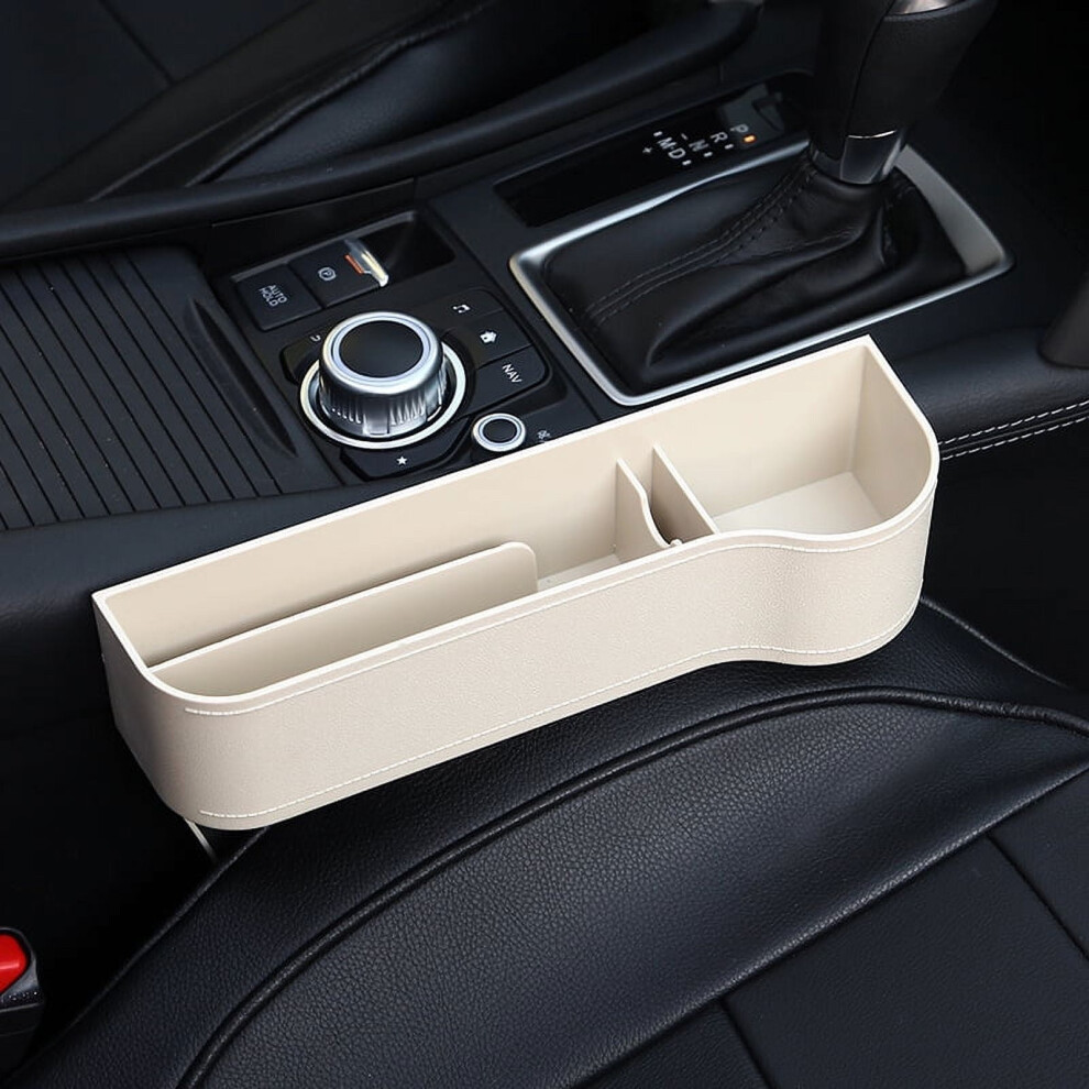 1Pc Car Seat Crevice Gaps Storage Box Abs Plastic Auto Drink Pockets Organizers Universal Size Seats Interior Accessories(Suitable For Copilot Seat) 9405492923249