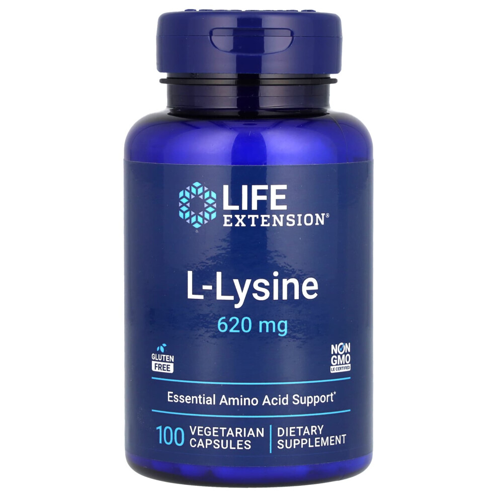 Life Extension L-Lysine 620Mg 100 Veg Caps - Image 9