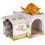 Kattenhuis van karton met 2 verdiepingen en 3 krabpalen 1