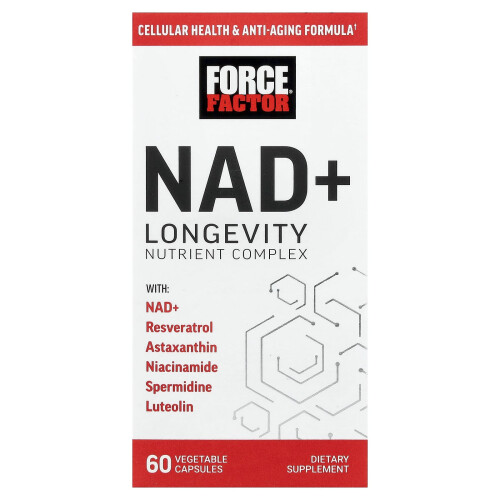 Force Factor, NAD+-Longevität-Nährstoff-Komplex, 60 pflanzliche Kapseln