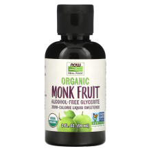 NOW Foods, Monk Fruit Orgánico, Edulcorante Líquido, 2 fl oz (59 ml)