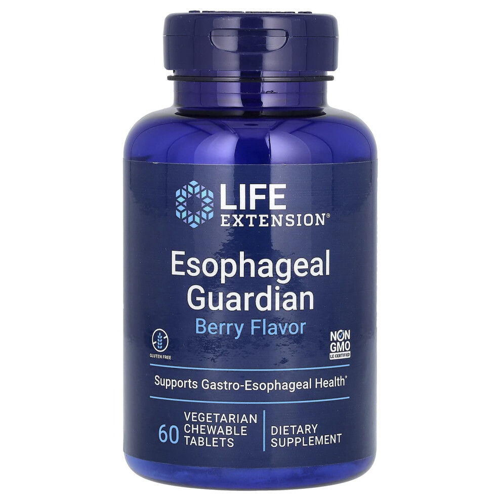 Life Extension , Esophageal Guardian, Berry, 60 Vegetarian Chewable Tablets