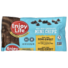 Enjoy Life Foods, 100% Real Σοκολάτα Μικρά Τούφεκα, Semi-Sweet, 9 oz (255 g)