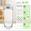 Βάζα Mason με φαρδύ στόμιο 24oz, συσκευασία των 6 (720ml), αεροστεγή καπάκια, ετικέτες με 3