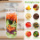 Βάζα Mason με φαρδύ στόμιο 24oz, συσκευασία των 6 (720ml), αεροστεγή καπάκια, ετικέτες με 7