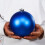 Blue Christmas Ball Ornament Plastic 5.9 inch 6