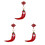 3Pièces Pendentifs À Rouge Lotus Chic Pour Décor 2