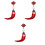 3Pièces Pendentifs À Rouge Lotus Chic Pour Décor 3