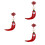3Pièces Pendentifs À Rouge Lotus Chic Pour Décor 6