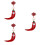 3Pièces Pendentifs À Rouge Lotus Chic Pour Décor 7