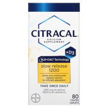 Citracal, Supliment de Calciu, Eliberare Lentă 1200 + D3, 80 Tablete Acoperite
